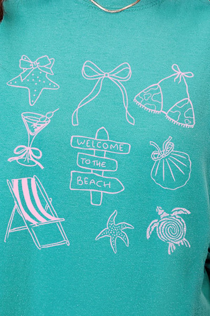 Welcome To The Beach Comfort Colors Heavyweight Long Sleeve T-Shirt - Wholesale Accessory Market