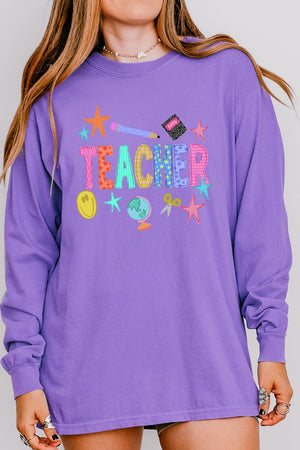 Classroom Charm Comfort Colors Heavyweight Long Sleeve T-Shirt - Wholesale Accessory Market