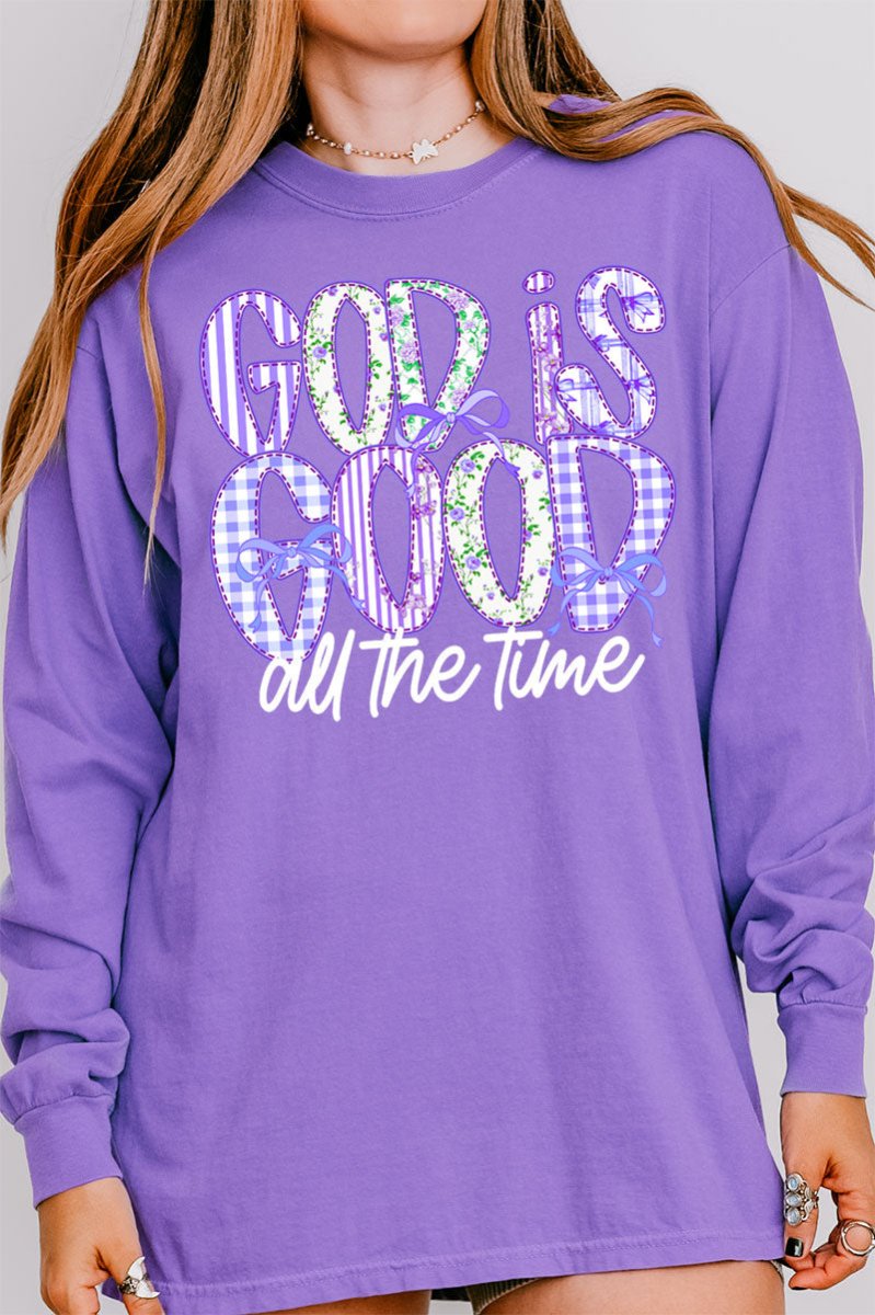 Coquette God Is Good Comfort Colors Heavyweight Long Sleeve T-Shirt - Wholesale Accessory Market