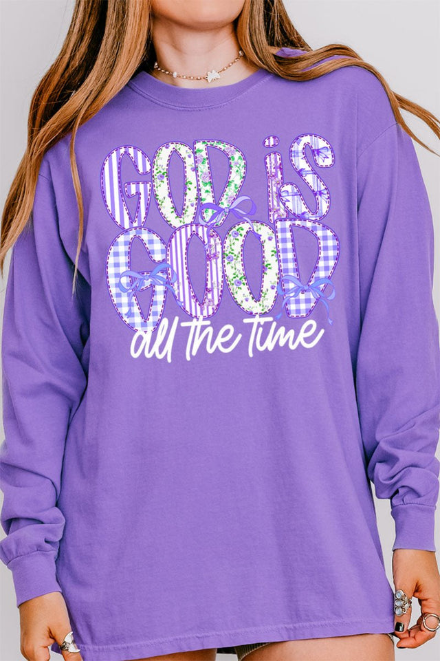 Coquette God Is Good Comfort Colors Heavyweight Long Sleeve T-Shirt - Wholesale Accessory Market