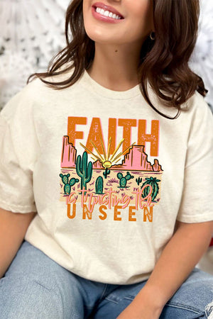 Faith Is Trusting The Unseen Combed Cotton T-Shirt - Wholesale Accessory Market