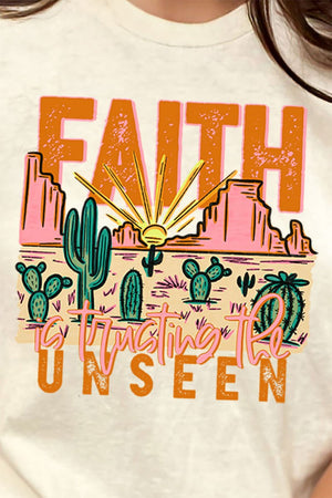 Faith Is Trusting The Unseen Combed Cotton T-Shirt - Wholesale Accessory Market