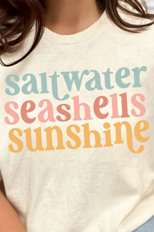 Saltwater Seashells Sunshine Combed Cotton T-Shirt - Wholesale Accessory Market