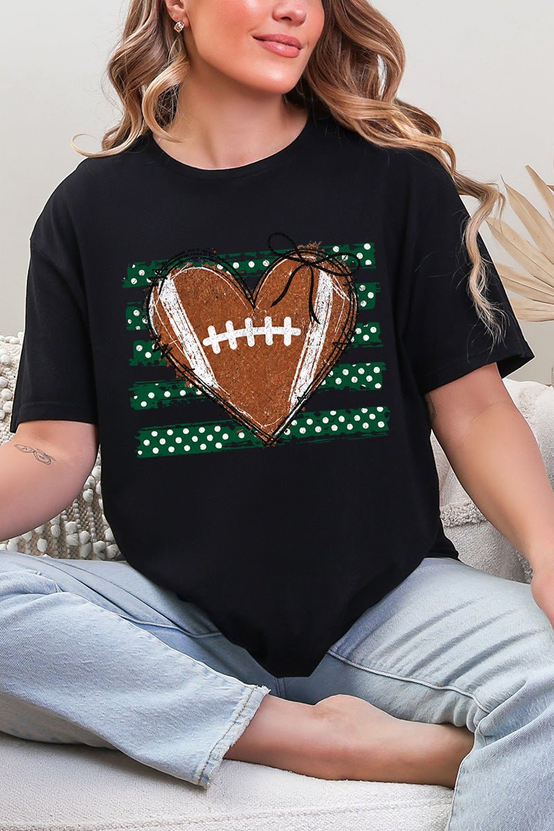 Green Football Sweetheart Softstyle Adult T-Shirt - Wholesale Accessory Market