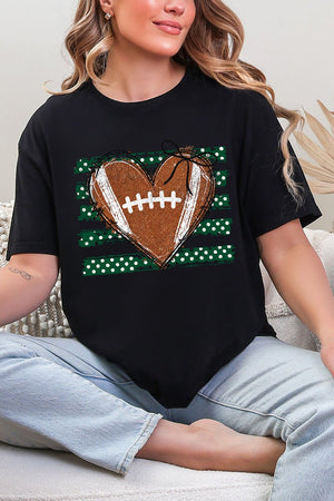 Green Football Sweetheart Softstyle Adult T-Shirt - Wholesale Accessory Market