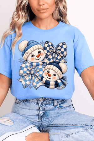 Winter Check Snowmen Softstyle Adult T-Shirt - Wholesale Accessory Market
