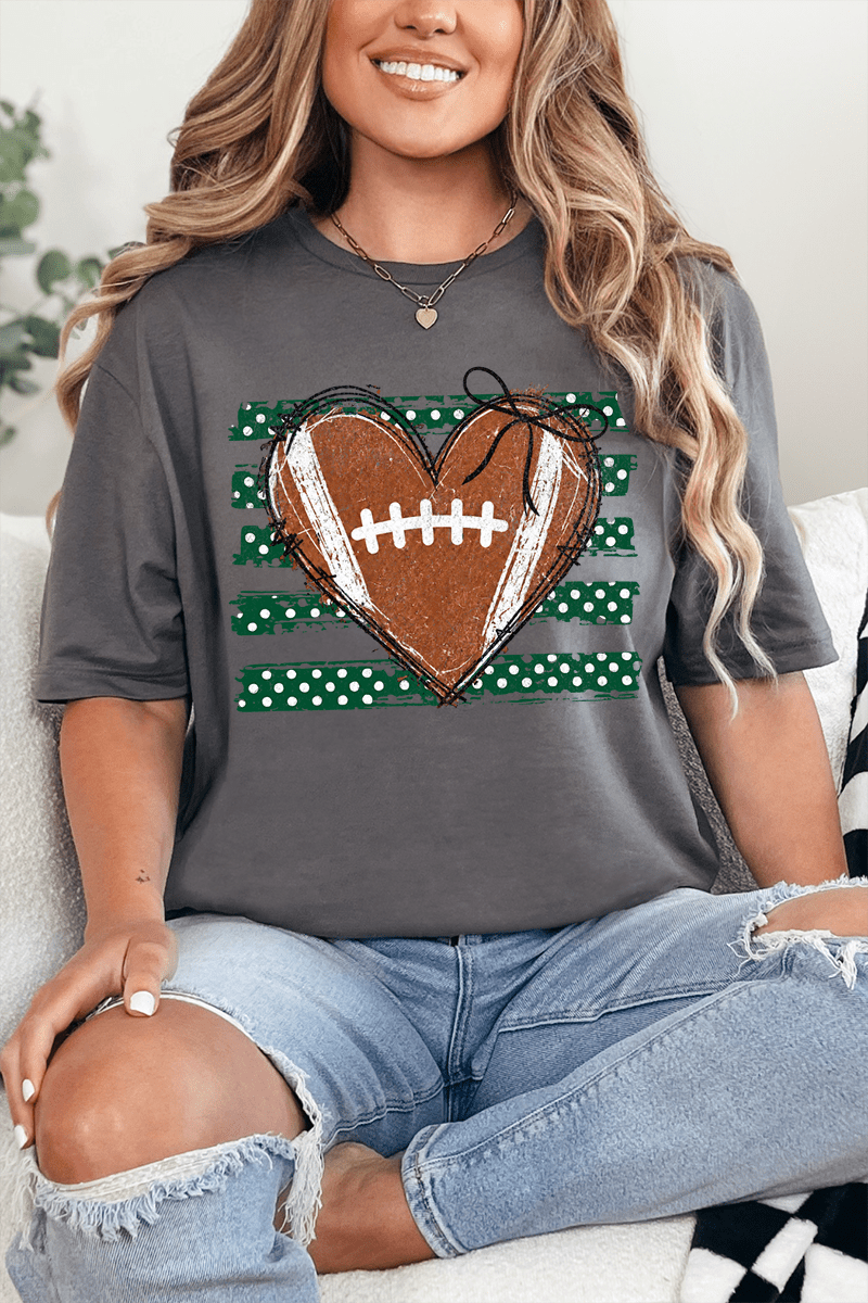 Green Football Sweetheart Softstyle Adult T-Shirt - Wholesale Accessory Market