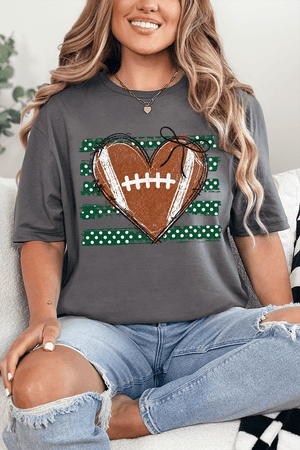 Green Football Sweetheart Softstyle Adult T-Shirt - Wholesale Accessory Market