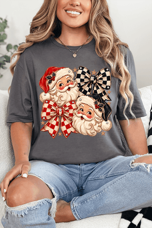 Merry Check Santa Softstyle Adult T-Shirt - Wholesale Accessory Market