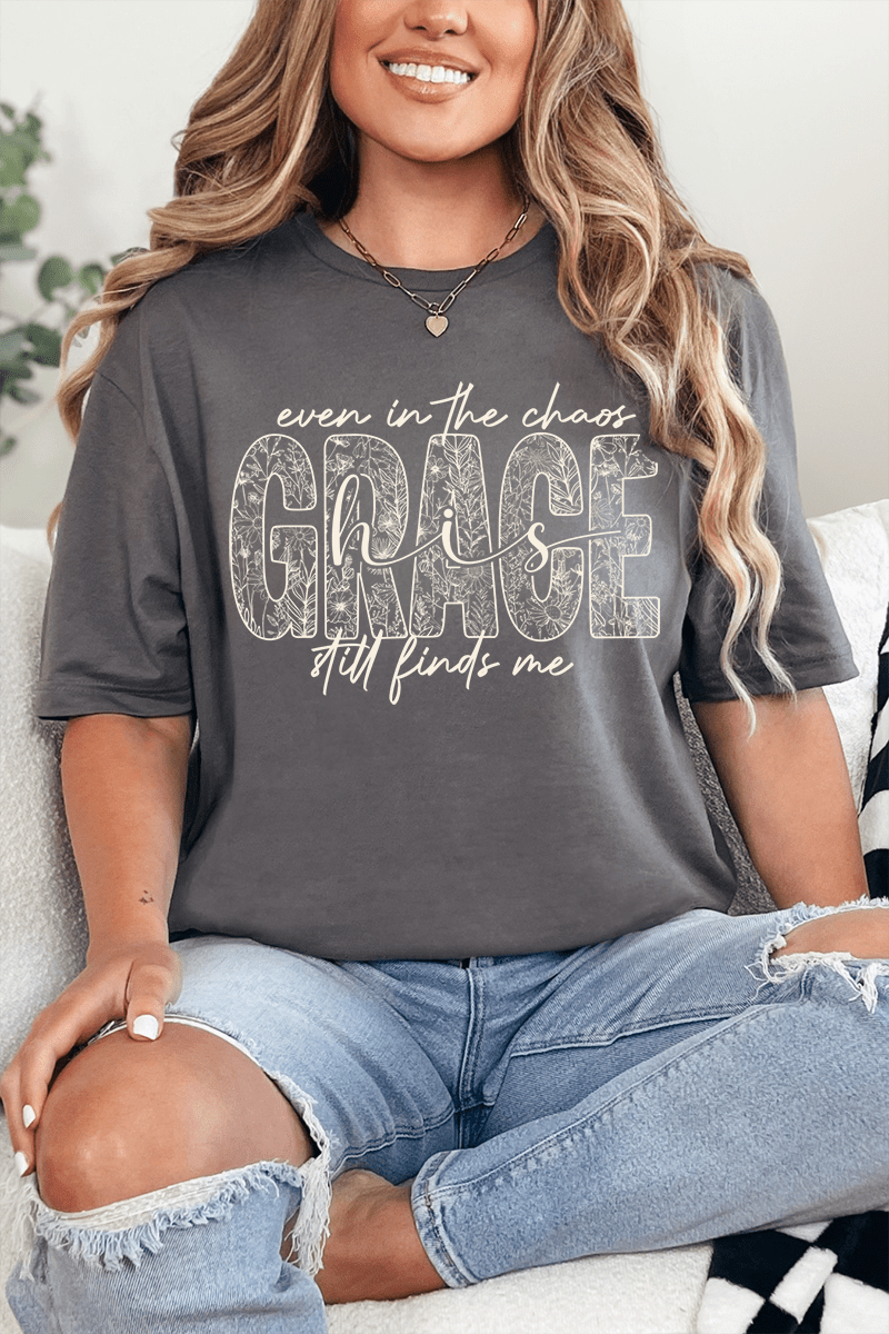 White Grace In Bloom Softstyle Adult T-Shirt - Wholesale Accessory Market