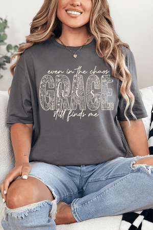 White Grace In Bloom Softstyle Adult T-Shirt - Wholesale Accessory Market