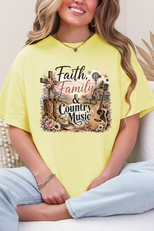 Faith, Family & Country Music Softstyle Adult T-Shirt - Wholesale Accessory Market