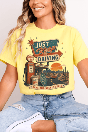 Just Keep Driving Softstyle Adult T-Shirt - Wholesale Accessory Market