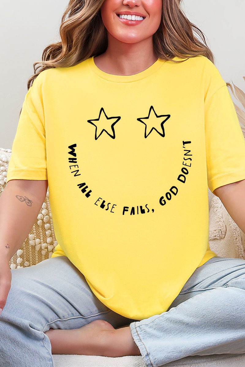 Star Eyes God Never Fails Softstyle Adult T-Shirt - Wholesale Accessory Market