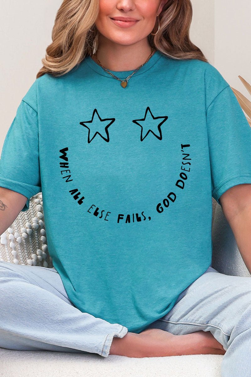 Star Eyes God Never Fails Softstyle Adult T-Shirt - Wholesale Accessory Market