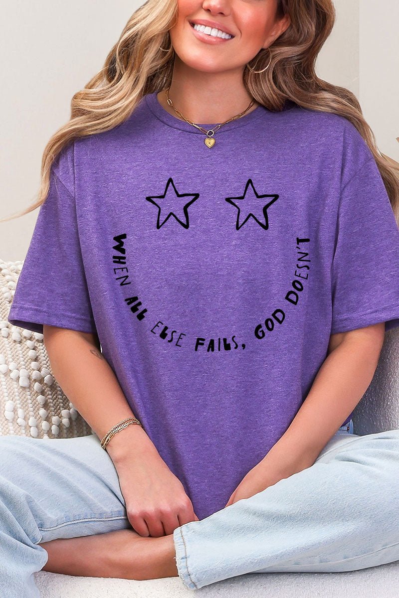 Star Eyes God Never Fails Softstyle Adult T-Shirt - Wholesale Accessory Market