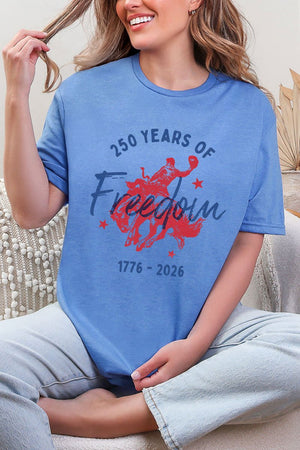 Cowboy 250 Years Of Freedom Softstyle Adult T-Shirt - Wholesale Accessory Market