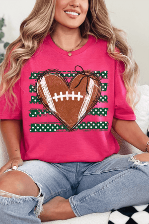 Green Football Sweetheart Softstyle Adult T-Shirt - Wholesale Accessory Market