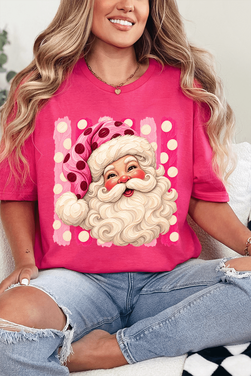 Pink Dot Jolly Santa Softstyle Adult T-Shirt - Wholesale Accessory Market