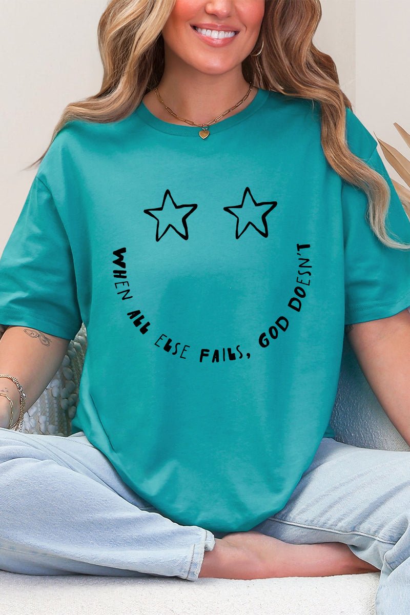 Star Eyes God Never Fails Softstyle Adult T-Shirt - Wholesale Accessory Market