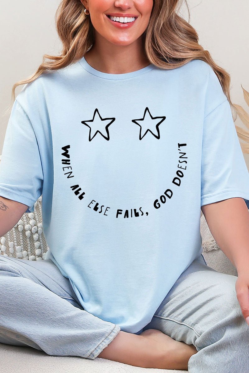 Star Eyes God Never Fails Softstyle Adult T-Shirt - Wholesale Accessory Market