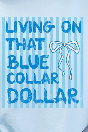 Striped Blue Collar Dollar Blue Softstyle Adult T-Shirt - Wholesale Accessory Market