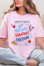 Guest Check Hotdogs Fireworks Freedom Softstyle Adult T-Shirt - Wholesale Accessory Market