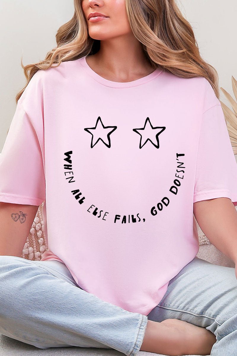 Star Eyes God Never Fails Softstyle Adult T-Shirt - Wholesale Accessory Market