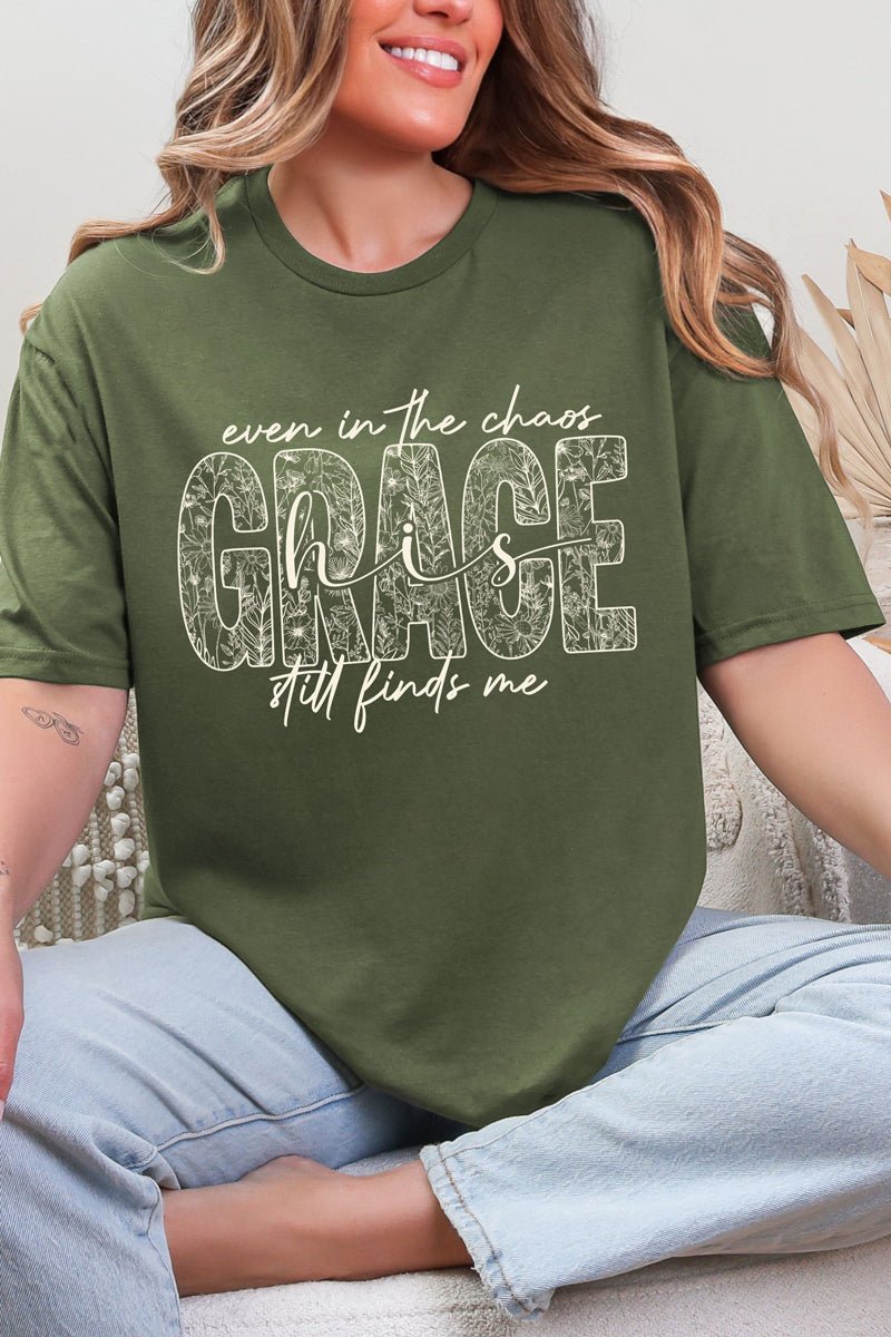 White Grace In Bloom Softstyle Adult T-Shirt - Wholesale Accessory Market