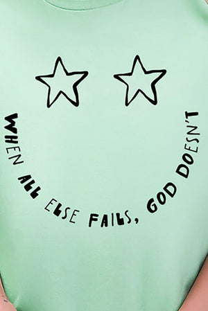 Star Eyes God Never Fails Softstyle Adult T-Shirt - Wholesale Accessory Market