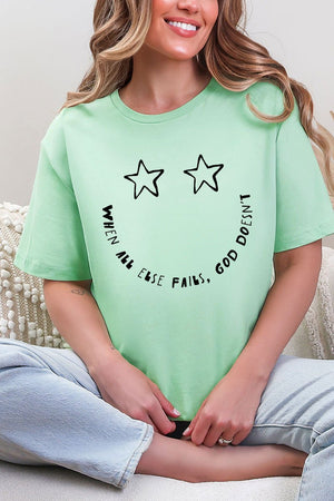 Star Eyes God Never Fails Softstyle Adult T-Shirt - Wholesale Accessory Market