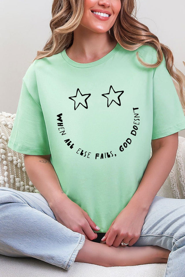 Star Eyes God Never Fails Softstyle Adult T-Shirt - Wholesale Accessory Market