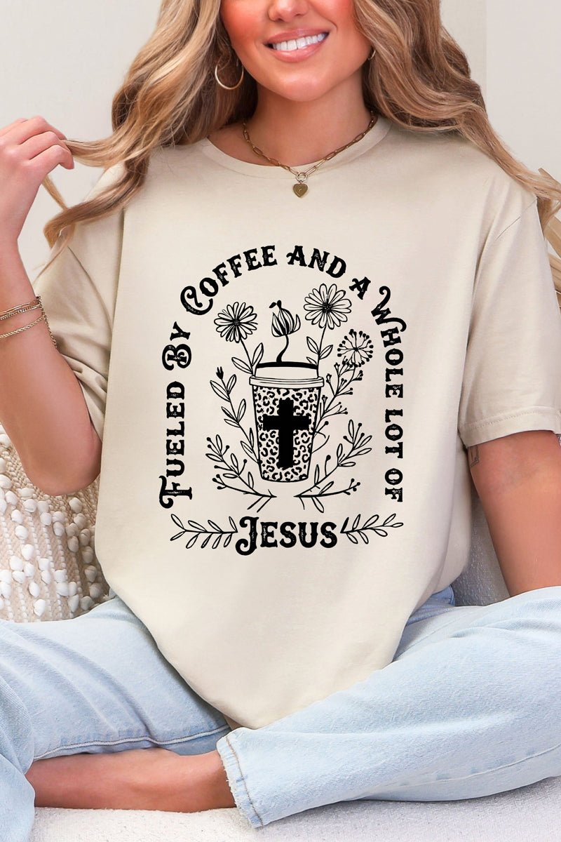 Black Coffee And A Whole Lot Of Jesus Softstyle Adult T-Shirt - Wholesale Accessory Market