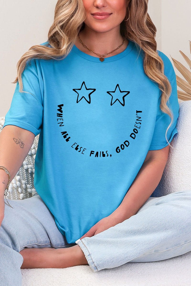 Star Eyes God Never Fails Softstyle Adult T-Shirt - Wholesale Accessory Market