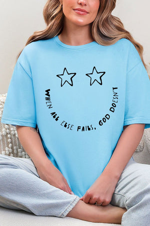 Star Eyes God Never Fails Softstyle Adult T-Shirt - Wholesale Accessory Market
