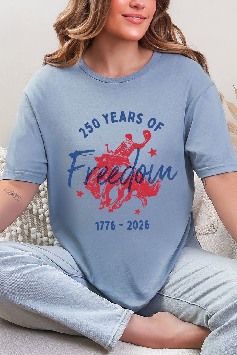 Cowboy 250 Years Of Freedom Softstyle Adult T-Shirt - Wholesale Accessory Market