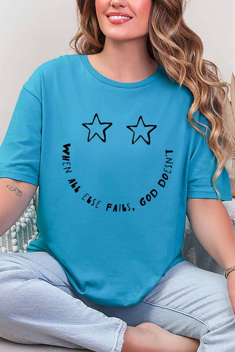 Star Eyes God Never Fails Softstyle Adult T-Shirt - Wholesale Accessory Market