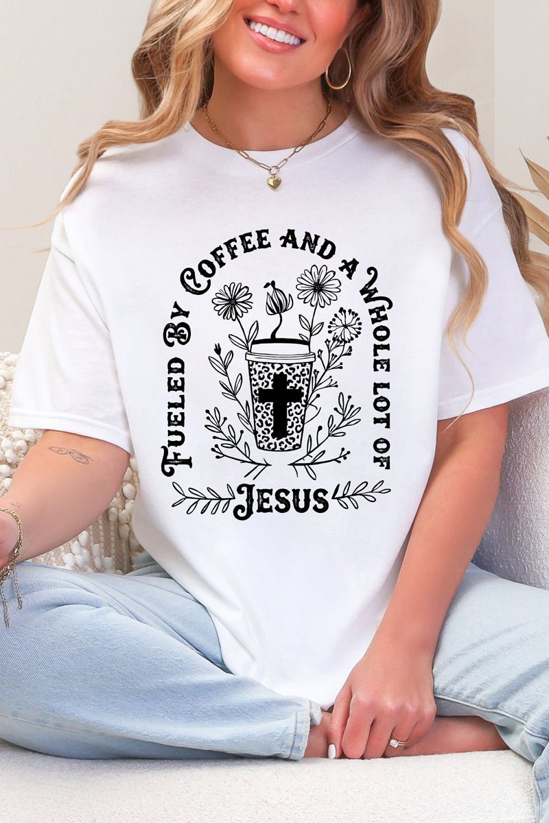 Black Coffee And A Whole Lot Of Jesus Softstyle Adult T-Shirt - Wholesale Accessory Market