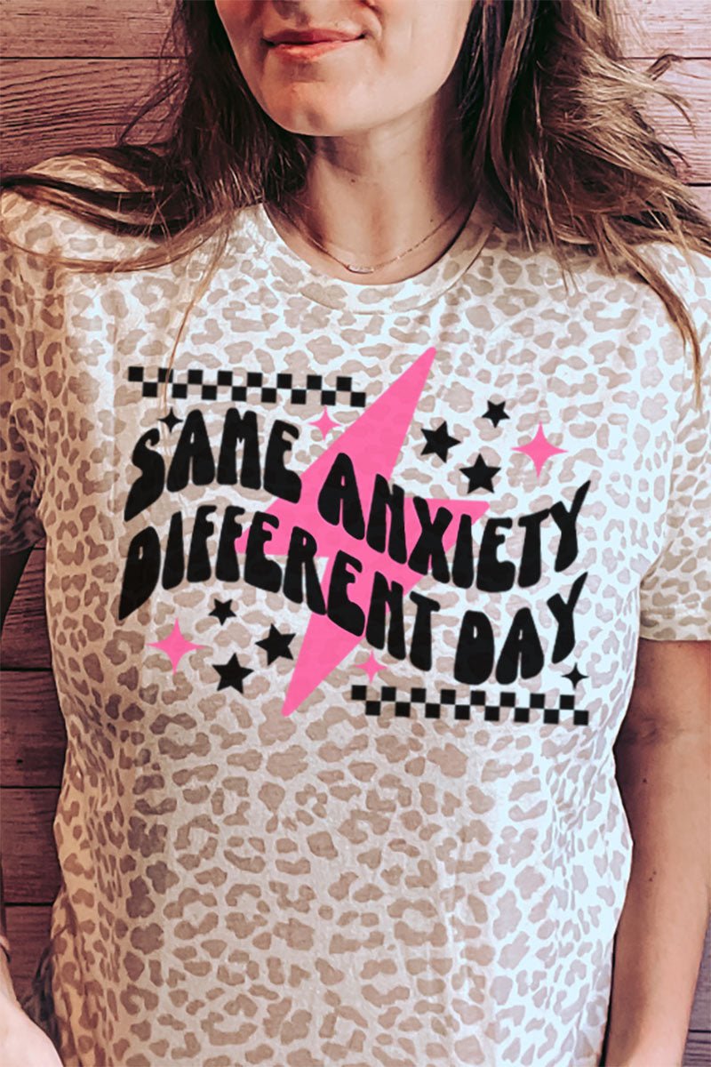 Same Anxiety Different Day Fine Jersey Tee - Wholesale Accessory Market