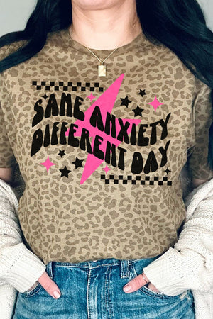 Same Anxiety Different Day Fine Jersey Tee - Wholesale Accessory Market