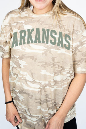 Green Arched Arkansas Fine Jersey Tee - Wholesale Accessory Market