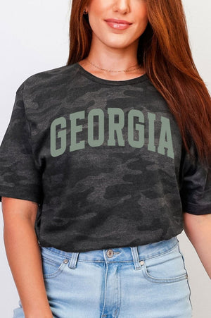 Green Arched Georgia Fine Jersey Tee - Wholesale Accessory Market