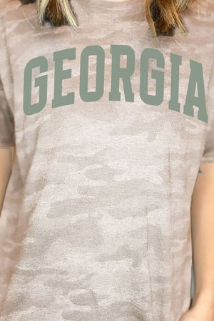 Green Arched Georgia Fine Jersey Tee - Wholesale Accessory Market
