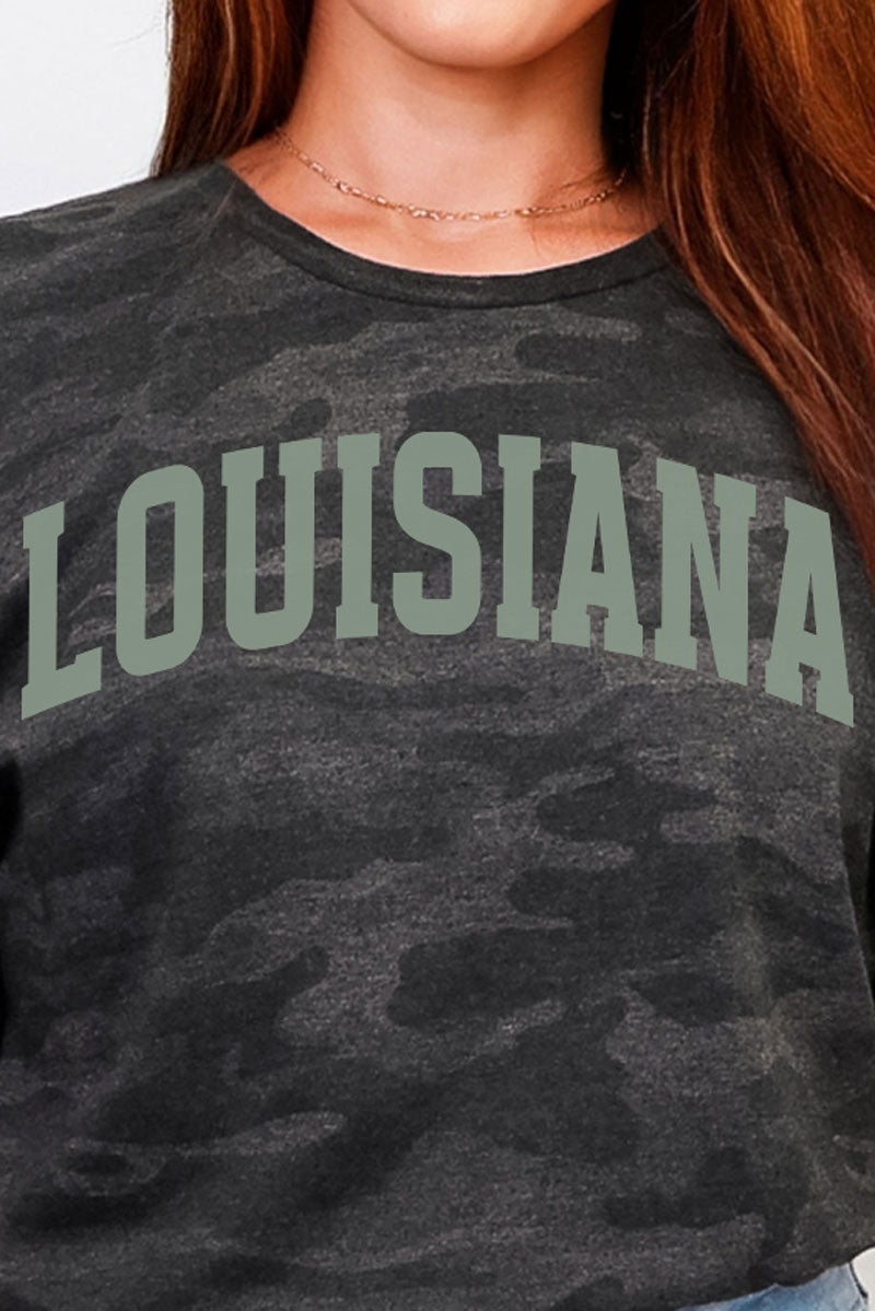 Green Arched Louisiana Fine Jersey Tee - Wholesale Accessory Market