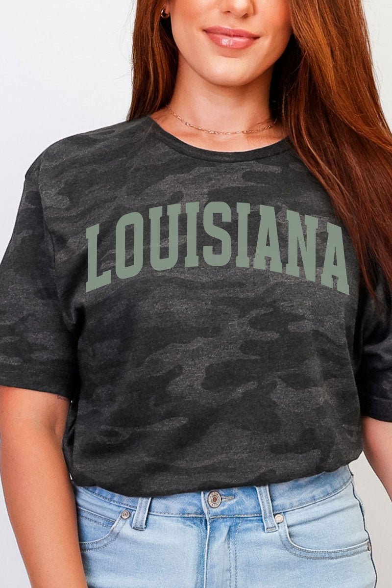 Green Arched Louisiana Fine Jersey Tee - Wholesale Accessory Market