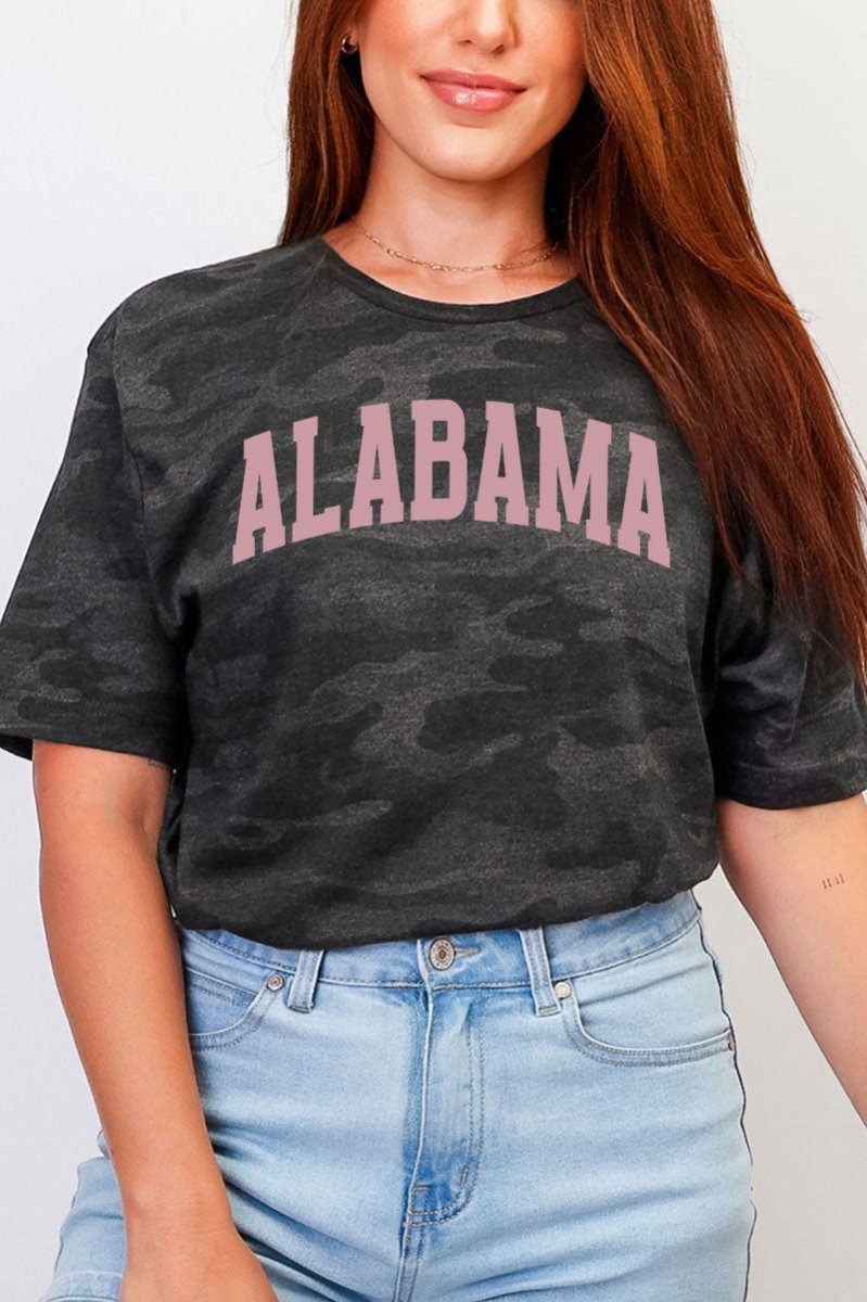 Pink Arched Alabama Fine Jersey Tee - Wholesale Accessory Market