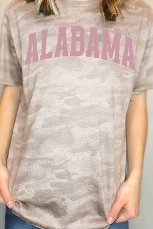 Pink Arched Alabama Fine Jersey Tee - Wholesale Accessory Market