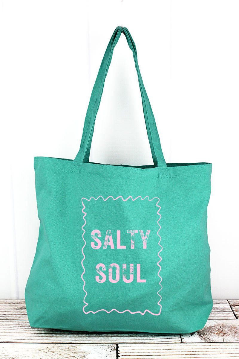 Pink Salty Soul Pigment - Dyed Large Canvas Tote - Wholesale Accessory Market