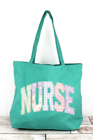 Soft Stitch Nurse Pigment - Dyed Large Canvas Tote - Wholesale Accessory Market