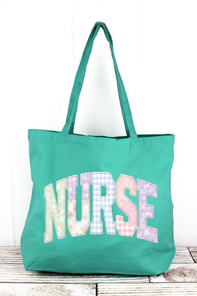 Soft Stitch Nurse Pigment - Dyed Large Canvas Tote - Wholesale Accessory Market